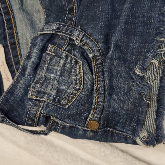 Decree SZ 5 Micro Distressed Cut-off Denim Shorts - Picture 4 of 8